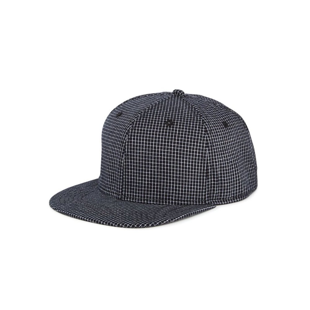 Gents Mens Chairman Checkered Snapback Flat Bill Black White One Size